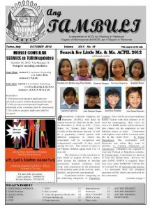 ACFIL - Ang Tambuli Newsletter - October 2012 Edition