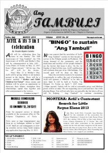 ACFIL - Ang Tambuli Newsletter - March 2013 Edition